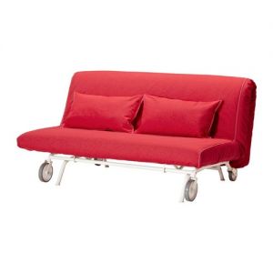 IKEA PS LÖVÅS sofa dwuosobowa rozkładana Vansta czerwony