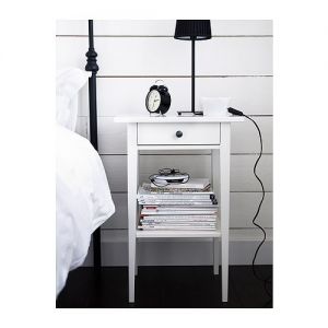 HEMNES Stolik nocny, biały