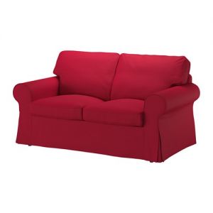 Ektorp sofa dwuosobowa pokrycie czerwone
