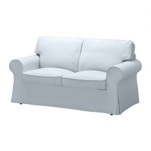 Ektorp sofa dwuosobowa pokrycie jasno-niebieskie