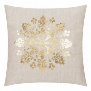 Poduszka Ornament lniana 45x45