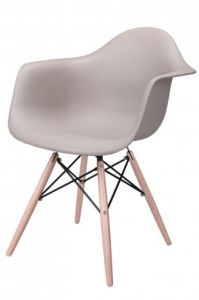 Krzesło P018W PP mild grey, drewniane nogi