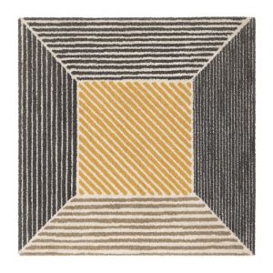 BIRKET Dywan z długim włosiem, żółty, szary 200/200