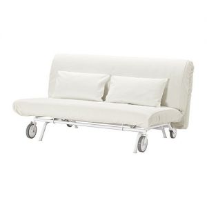 IKEA PS LÖVÅS sofa dwuosobowa rozkładana biała