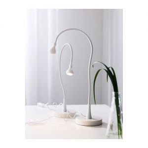 JANSJÖ Lampa biurkowa LED, biały