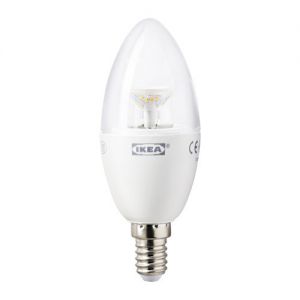 LEDARE Żarówka LED E14, żyrandol przezroczysta
