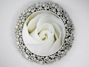 Lustro wiszące Anna 70x70 kryształ
