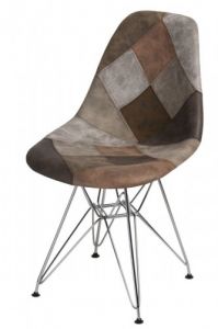 Krzesło P016 DSR patchwork beż - brąz