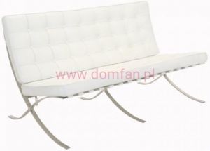 Sofa BA2 2 osobowa, biała skóra TP