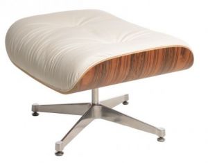 Podnóżek Vip biały/rosewood/silver base
