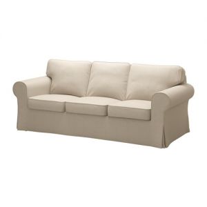 Ektorp sofa trzyosobowa pokrycie ciemny-beż