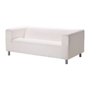 Klippan sofa dwuosobowa pokrycie biale
