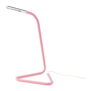 HARTE Lampa biurkowa LED, jasnoróżowy, srebrny