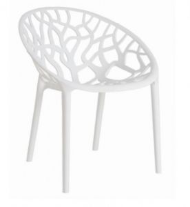 Krzesło Coral White Glossy
