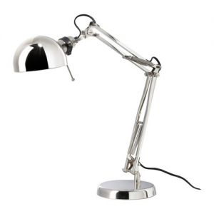 FORSÅ Lampa biurkowa, niklowano