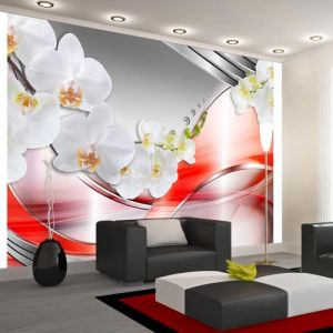 Fototapeta - Pomarańczowa fala orchidei