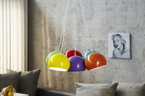 Lampa kolorowe Perły 6 szt. 20 cm śr