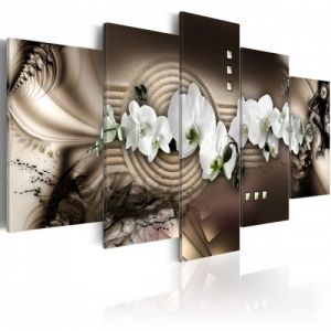 Obraz - Piasek, orchidea, Zen