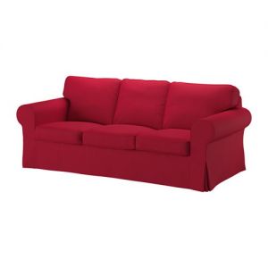 Ektorp sofa trzyosobowa pokrycie czerwone
