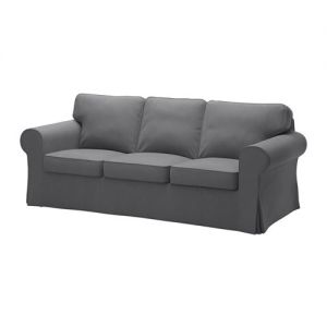 Ektorp sofa trzyosobowa pokrycie ciemno-szare