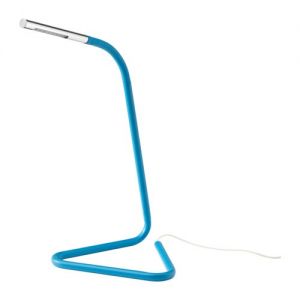 HARTE Lampa biurkowa LED, niebieski, srebrny
