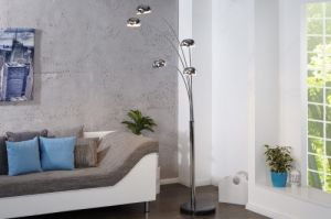 Lampa podłogowa Łza chromowana