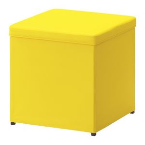 BOSNÄS Podnóżek ze schowkiem, Ransta żółty