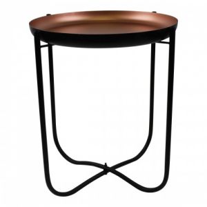 Stolik Copper czarny/miedźiany