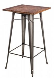 Stół barowy Paris Wood metaliczny sosna