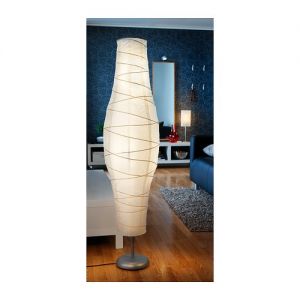 DUDERO Lampa podłogowa, srebrny/biały