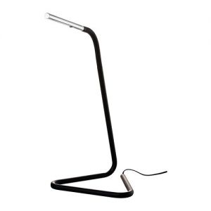 HARTE Lampa biurkowa LED, czarny, srebrny