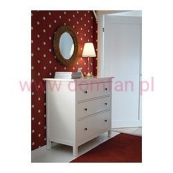 HEMNES Komoda, 3 szuflady, biała bejca
