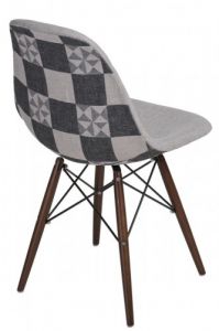 Krzesło P016W Pattern szar-patch /dark