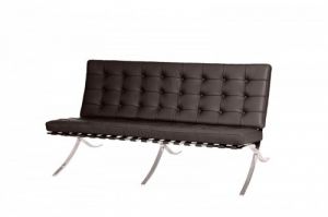 Sofa BA2 2 osobowa, brązowa skóra TP