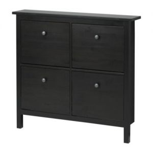 HEMNES Szafka na buty/4 przedzialy, czarnybrąz