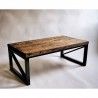 Ława vintage z dębu i stali „RUSTIC”