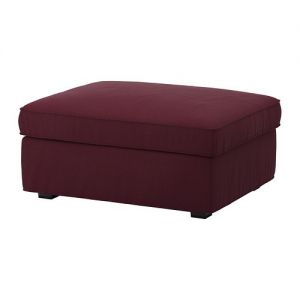 IKEA KIVIK Pokrycie podnóżka ze schowkiem, Dansbo czerwonoliliowy