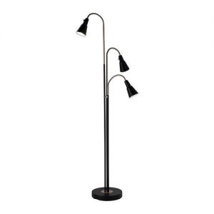 KVART Lampa podłogowa z 3 reflektorami, czarny