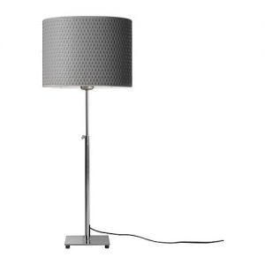 ALÄNG Lampa stołowa, niklowano, szary