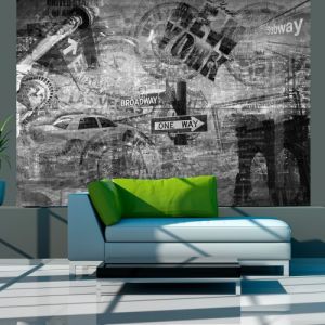 Fototapeta - Nowy Jork, czarno-biały, kolaż