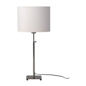 ALÄNG Lampa stołowa, niklowano, biały