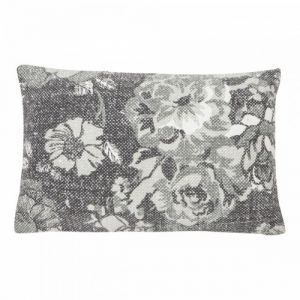 Poduszka Vintage flower szara 35x50