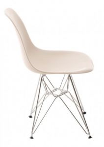 Krzesło P016 PP beige, chromowane nogi