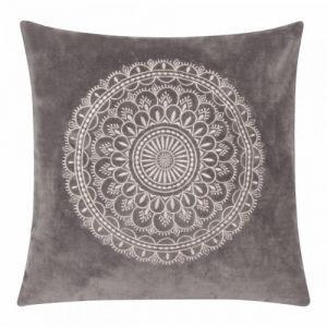 Poduszka Preston velvet szara 60x60