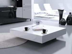 Stolik Small Quadrat 80 biały czarny 25
