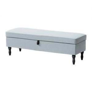 IKEA STOCKSUND Ława, Remvallen niebieski/biały, czarny/drewno
