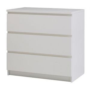 MALM Komoda, 3 szuflady, biały