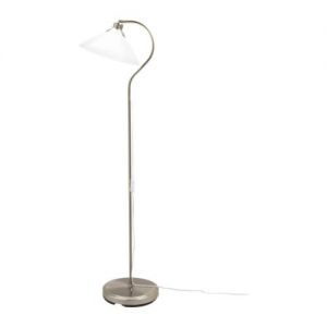 KROBY Lampa podłogowa/do czytania, niklowano, szkło