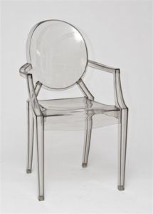 Krzesło Royal szary transparent