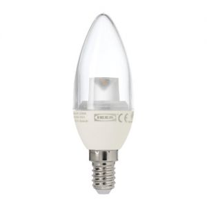LEDARE Żarówka LED E14, żyrandol przezroczysty
